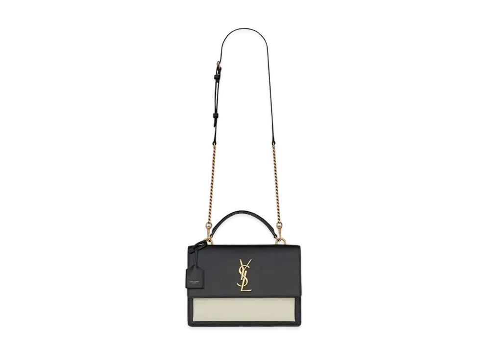 Saint Laurent Sunset Medium In Smooth Leather "Black"