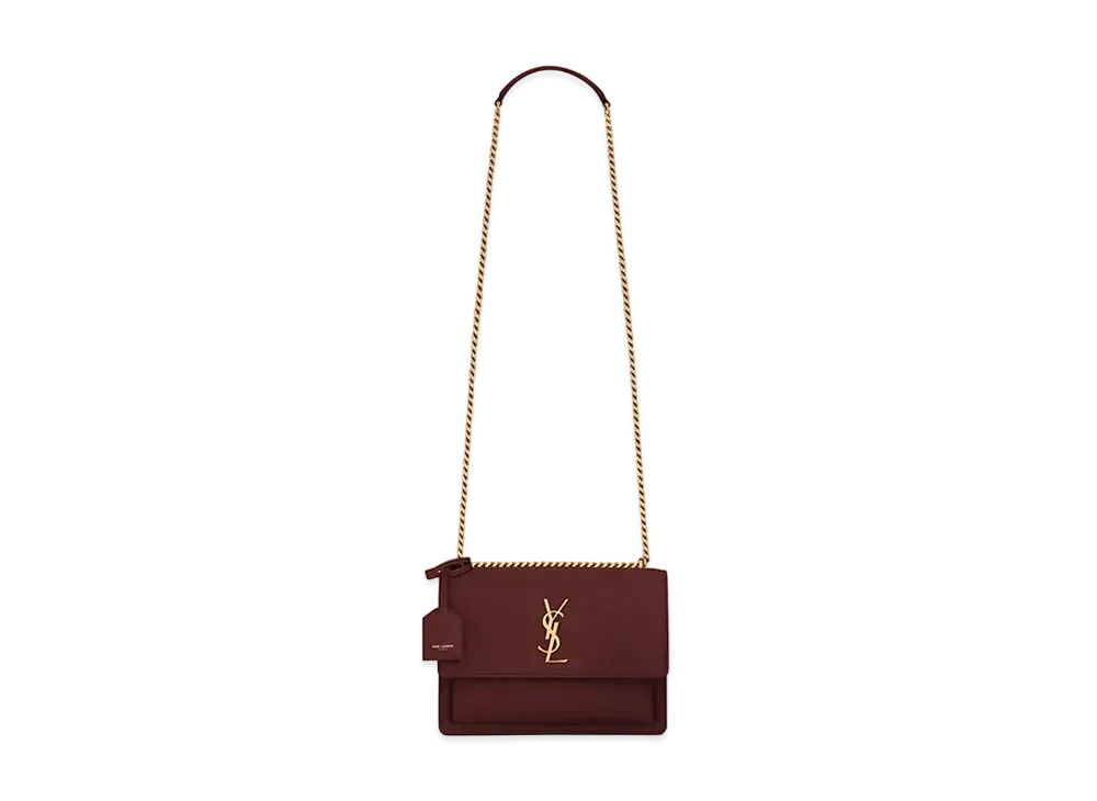 Saint Laurent Sunset Medium In Smooth Leather "Rouge Legion"