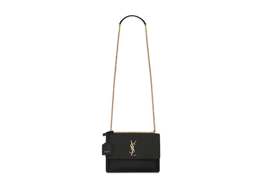Saint Laurent Sunset Medium In Smooth Leather "Black"