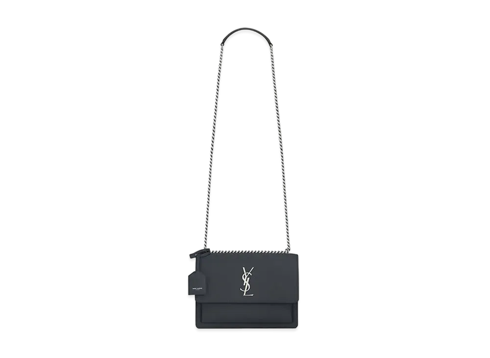 Saint Laurent Sunset Medium In Smooth Leather "Storm"