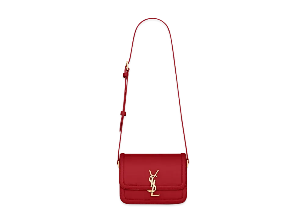 Saint Laurent Solferino Small Satchel In Box Saint Laurent Leather "Eros Red"
