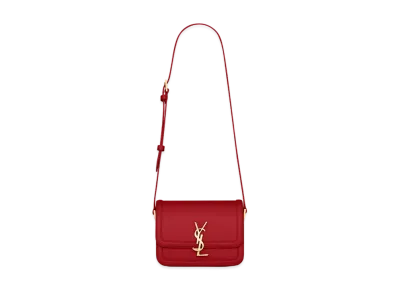 Saint Laurent Solferino Small Satchel In Box Saint Laurent Leather "Eros Red"