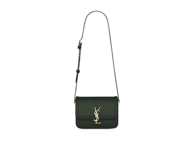 Saint Laurent Solferino Small Satchel In Box Saint Laurent Leather "Dark Green"