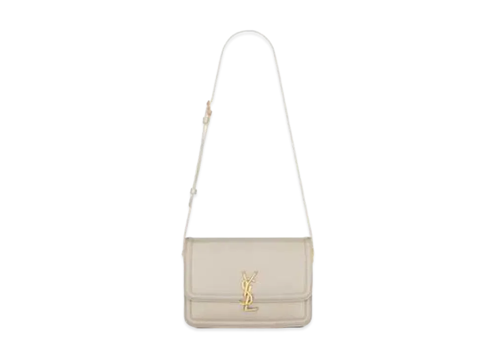 Saint Laurent Solferino Medium Satchel In Box Saint Laurent Leather "Vintage White"