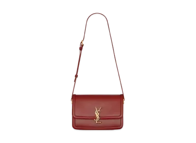 Saint Laurent Solferino Medium Satchel In Box Saint Laurent Leather "Opyum Red"