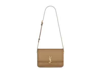 Saint Laurent Solferino Medium Satchel In Box Saint Laurent Leather "Natural Tan"
