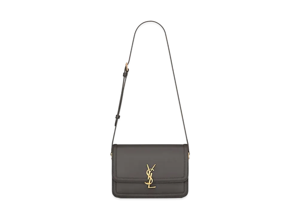 Saint Laurent Solferino Medium Satchel In Box Saint Laurent Leather "Storm"