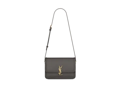 Saint Laurent Solferino Medium Satchel In Box Saint Laurent Leather "Storm"