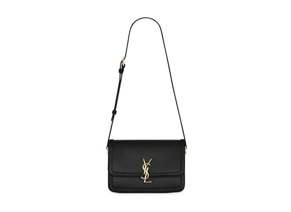 Saint Laurent Solferino Medium Satchel In Box Saint Laurent Leather "Black"