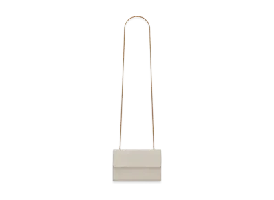 Saint Laurent Saint Laurent Paris Double Flap Bag In Smooth Leather "Vintage White"