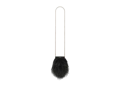 Saint Laurent Saint Laurent Mini Pac Pac In Shearling And Lambskin "Black"