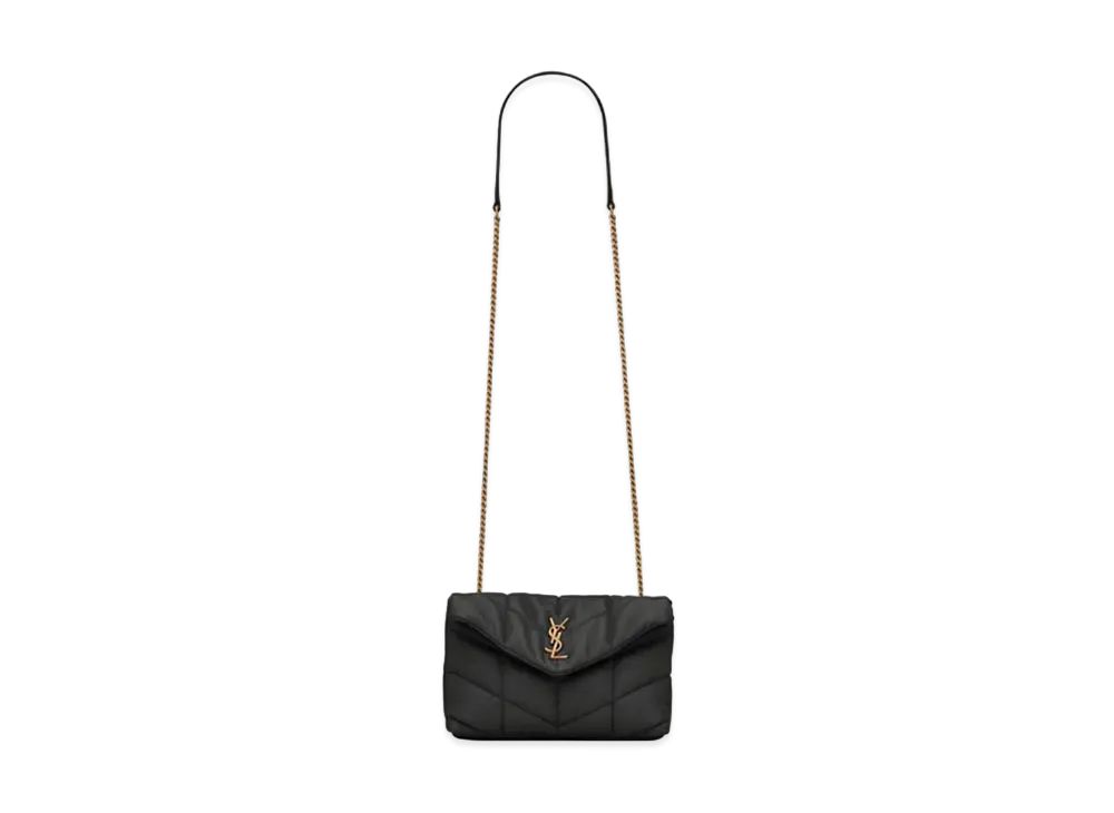 Saint Laurent Puffer Toy Bag In Quilted Lambskin "Black"