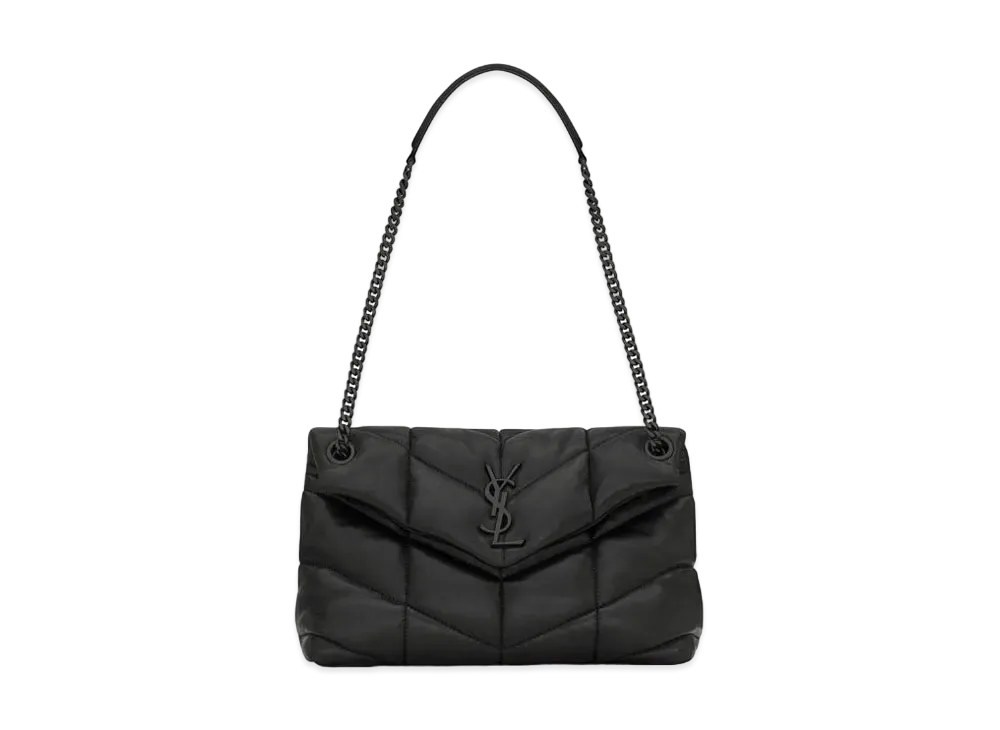 Saint Laurent Puffer Small Bag In Quilted Lambskin "Black"