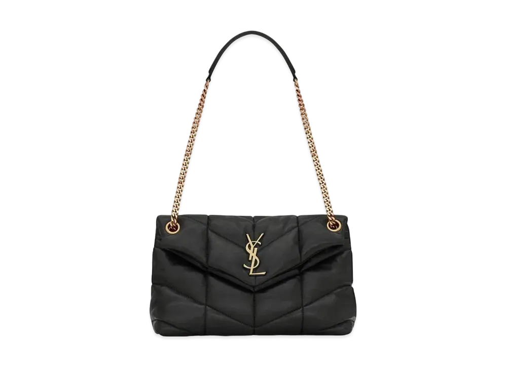 Saint Laurent Puffer Small Bag In Quilted Lambskin "Black"