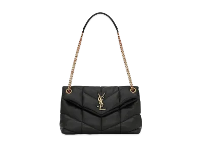 Saint Laurent Puffer Small Bag In Quilted Lambskin "Black"