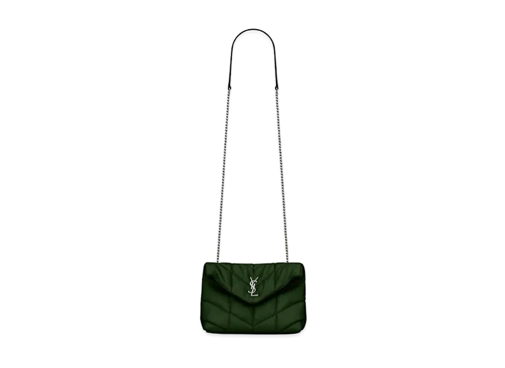 Saint Laurent Puffer Mini Bag In Quilted Lambskin "Black"