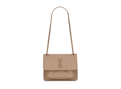 Saint Laurent Niki Baby In Lambskin "Dark Beige"