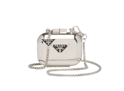 PRADA Metal Vanity Case For Airpods Pro "Steel/Black"