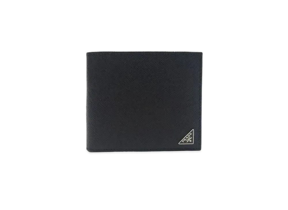 PRADA Saffiano Leather Wallet "Black"
