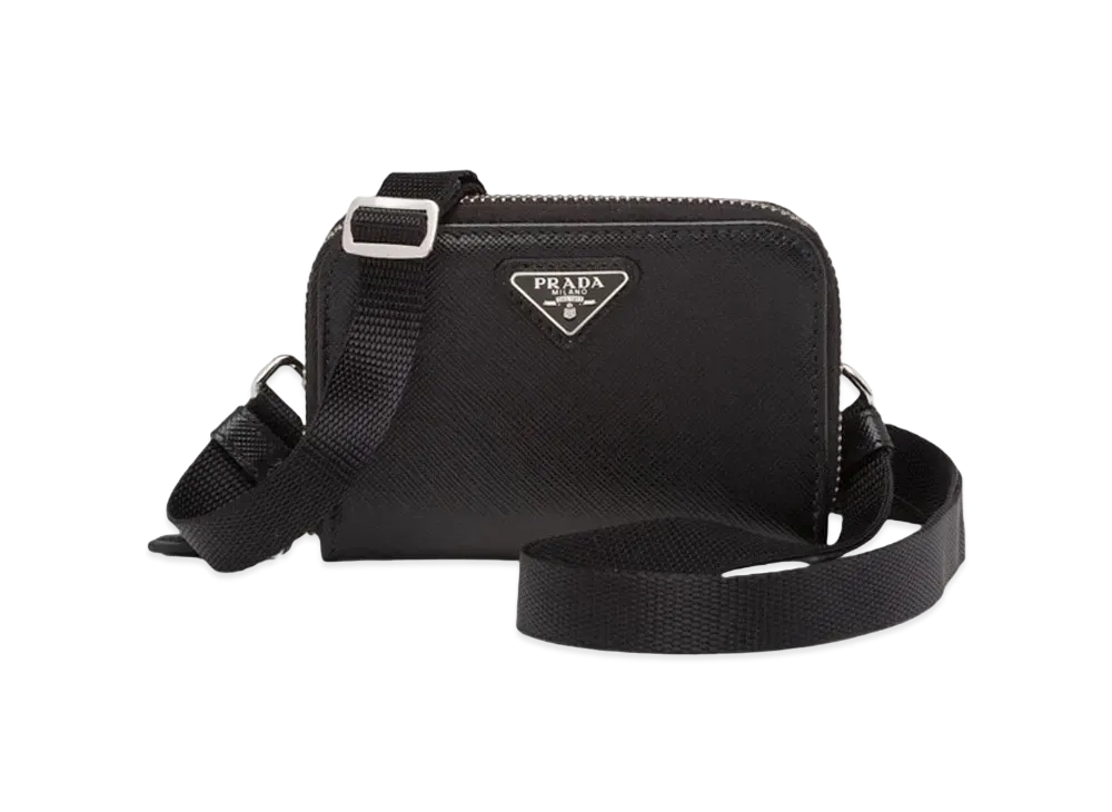 PRADA Saffiano Leather Card Holder "Black"