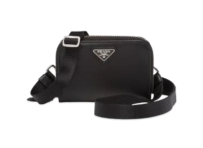 PRADA Saffiano Leather Card Holder "Black"