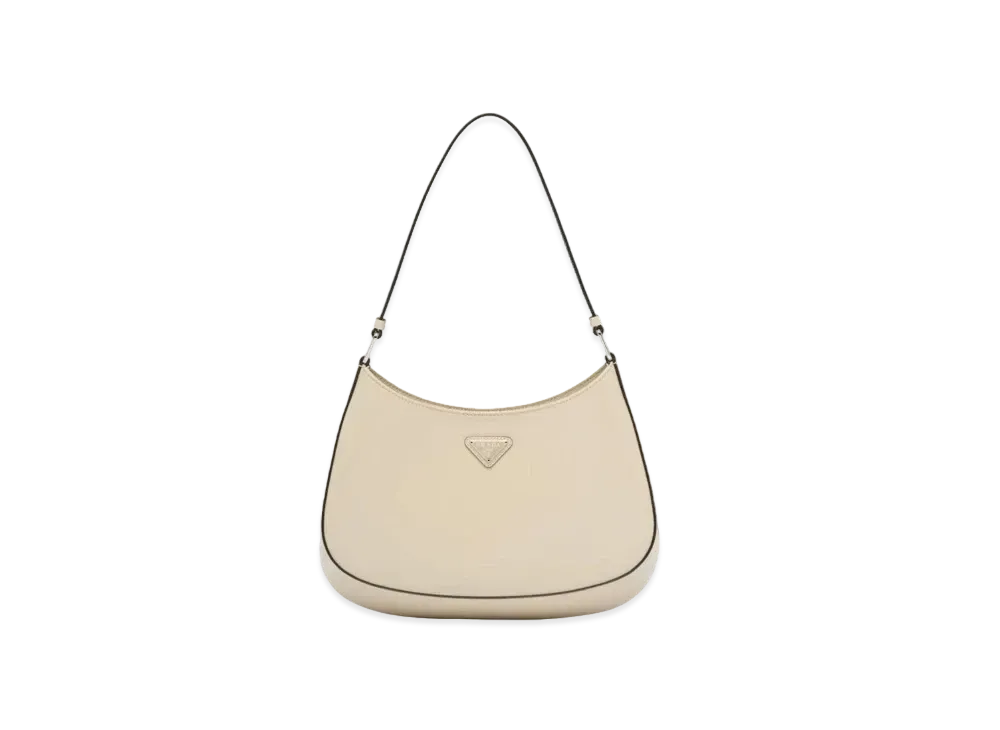 PRADA Cleo Brushed Leather Shoulder Bag "Desert"