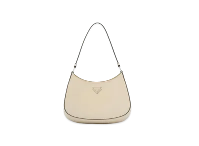 PRADA Cleo Brushed Leather Shoulder Bag "Desert"