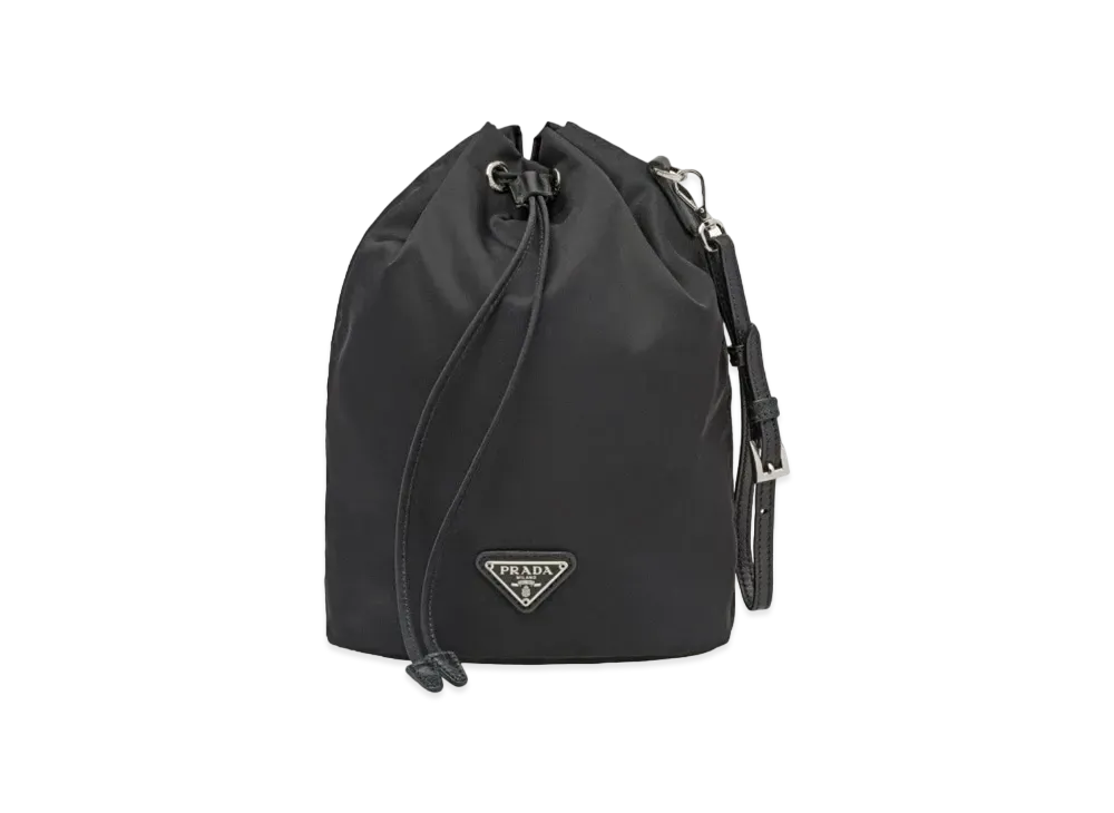 PRADA Re Nylon Drawstring Pouch "Black"
