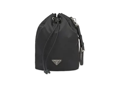 PRADA Re Nylon Drawstring Pouch "Black"