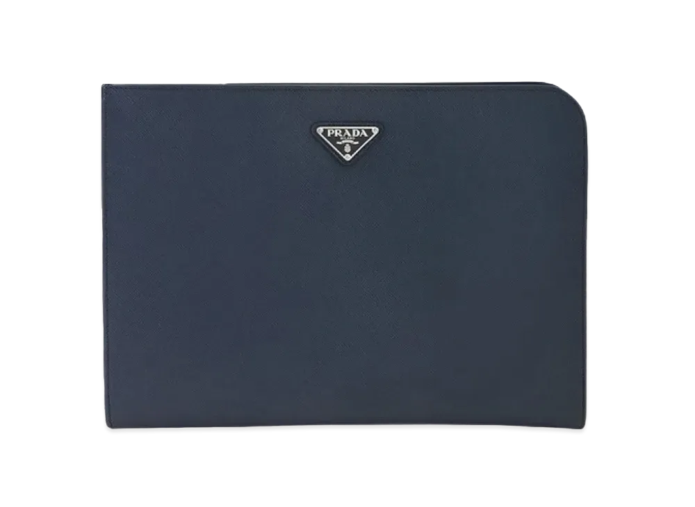 PRADA Saffiano Document Holder "Navy"