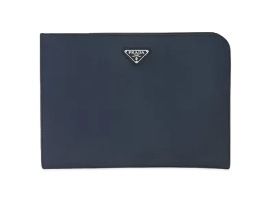 PRADA Saffiano Document Holder "Navy"