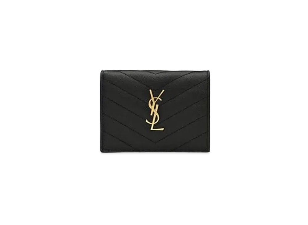 サンローラン モノグラム カードホルダー (ブラック / テクスチャードキルティングレザー) "ブラック" 530841BOWA11000