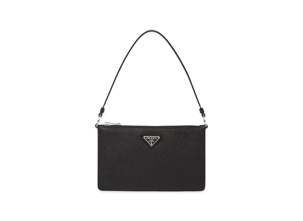 PRADA Brushed Leather Mini Bag "Black"