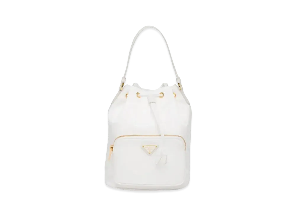 PRADA Duet Re Nylon Shoulder Bag "White"