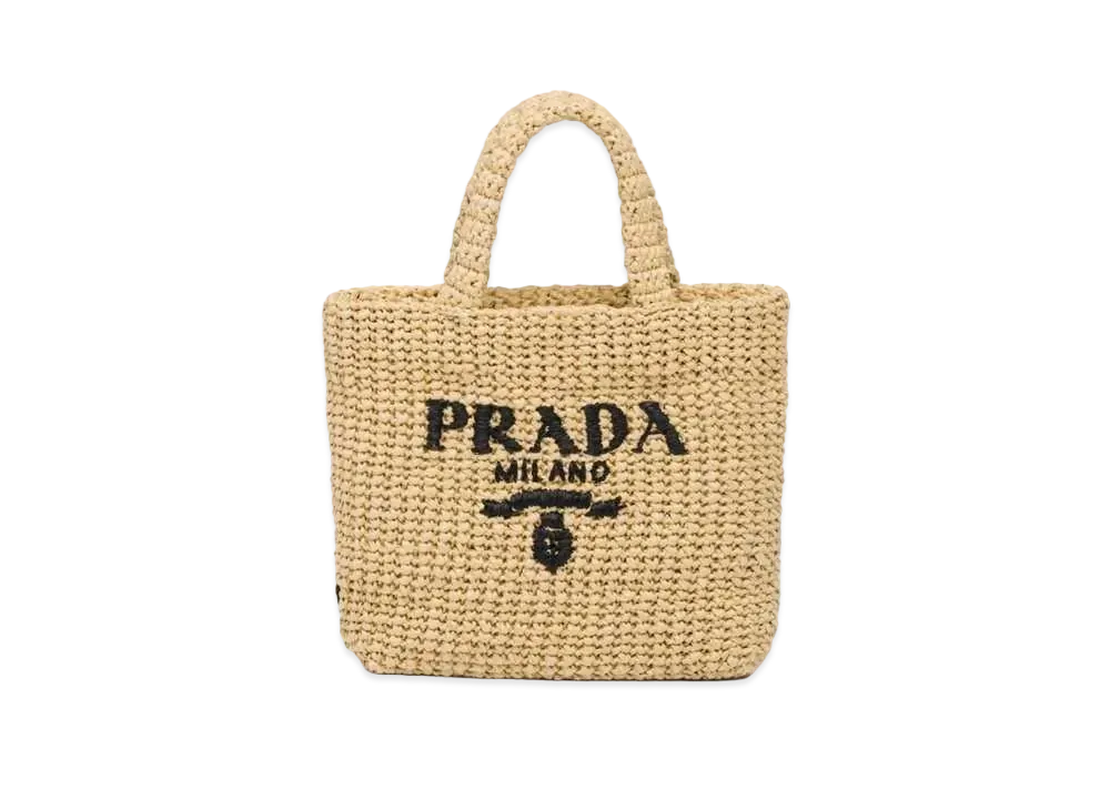 PRADA Small Crochet Tote Bag "Natural"