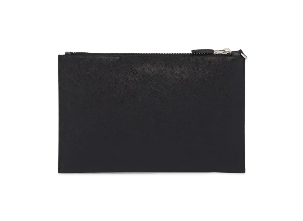 PRADA Saffiano Leather Pouch "Black"