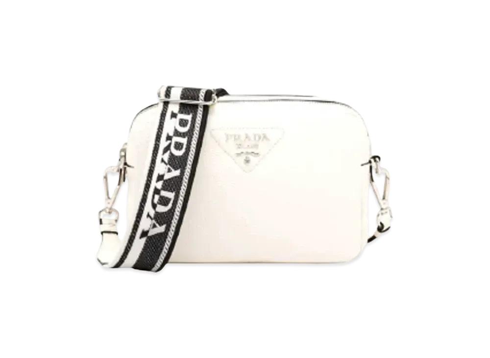 PRADA Leather Bag With Shoulder Strap "White"