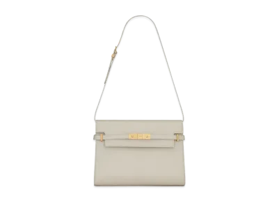 Saint Laurent Manhattan Shoulder Bag In Box Saint Laurent Leather "Vintage White"