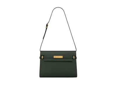 Saint Laurent Manhattan Shoulder Bag In Box Saint Laurent Leather "Dark Green"