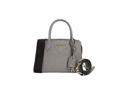 PRADA Saffiano Leather Hand Bag "Gray"