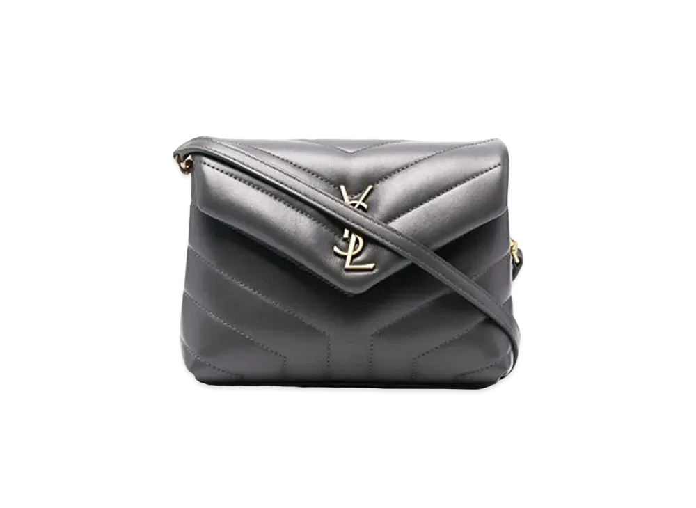 Saint Laurent Loulou Toy Bag In Y-Quilted Leather "Storm"