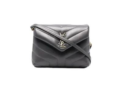 Saint Laurent Loulou Toy Bag In Y-Quilted Leather "Storm"