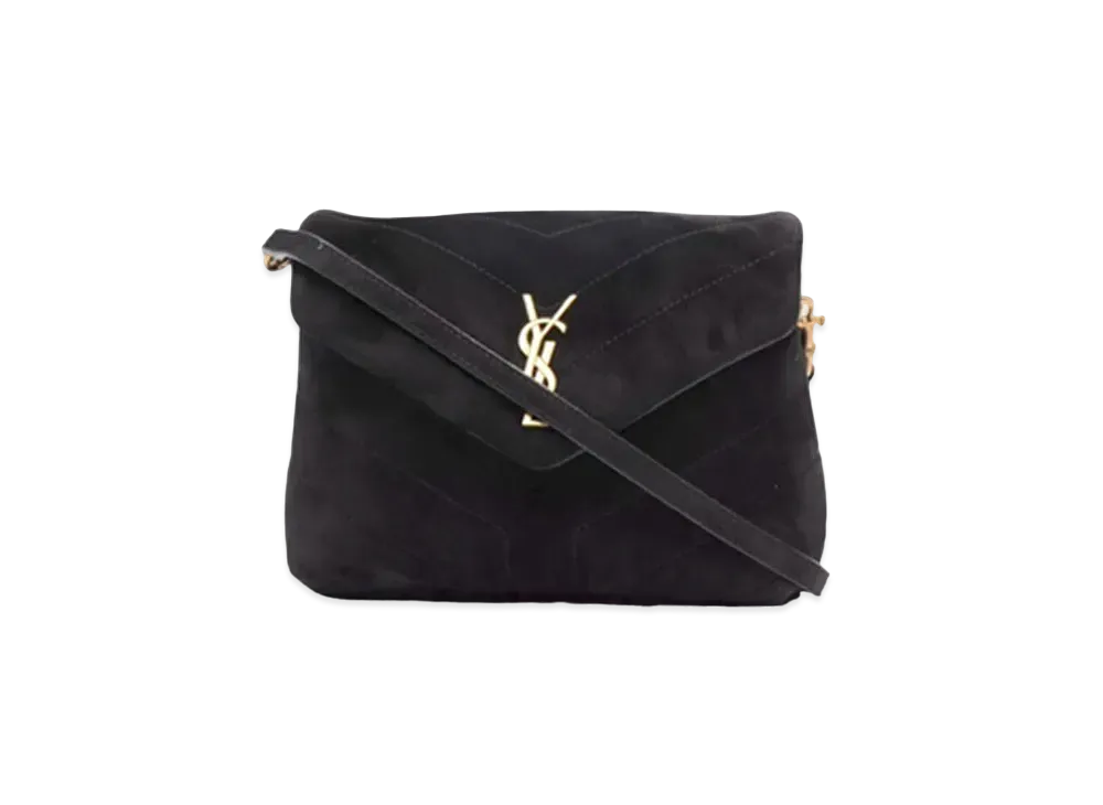 Saint Laurent Loulou Toy Bag In Suede And Quilted Leather "Black"