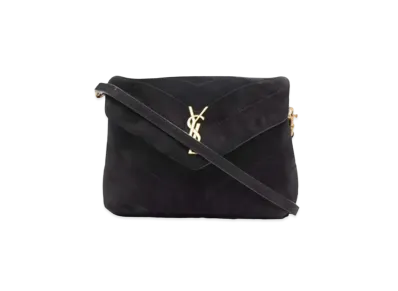 Saint Laurent Loulou Toy Bag In Suede And Quilted Leather "Black"