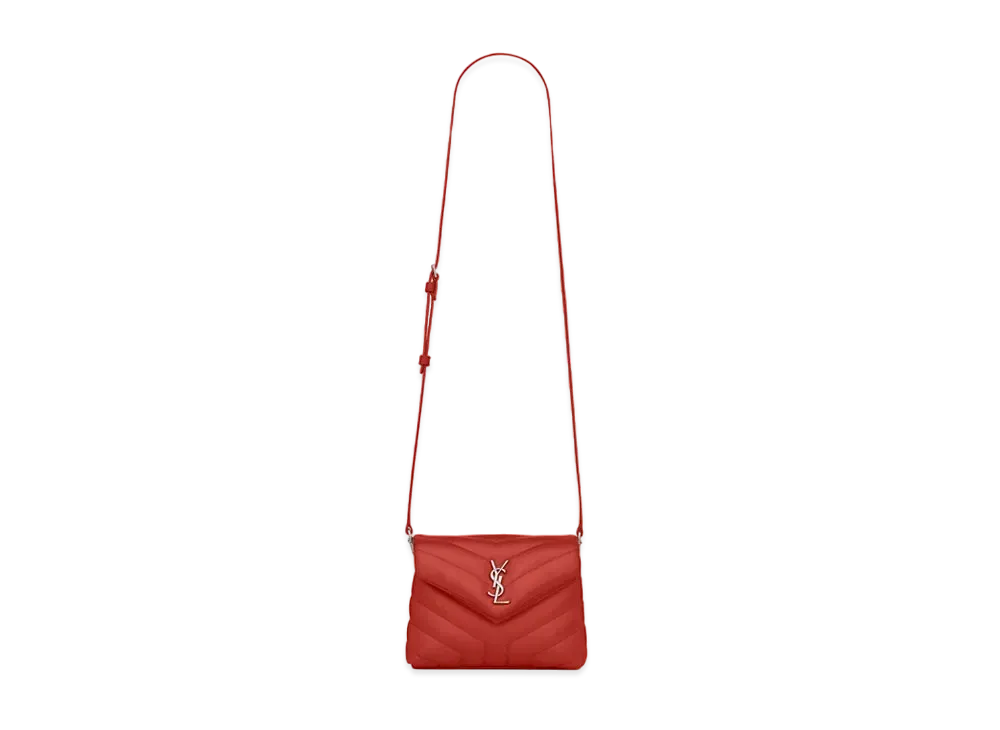 Saint Laurent Loulou Toy Bag In Matelasse Y Leather "Orange"