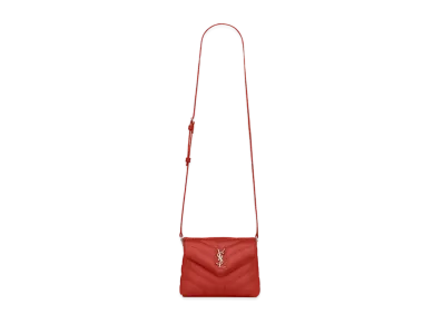 Saint Laurent Loulou Toy Bag In Matelasse Y Leather "Orange"