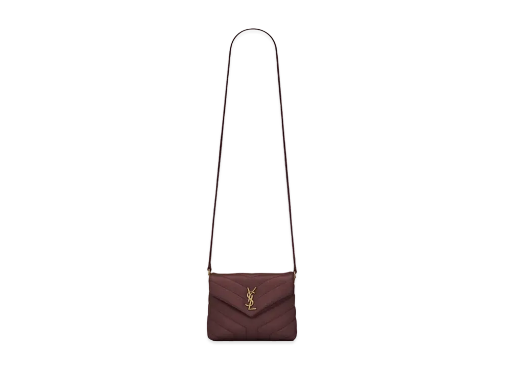 Saint Laurent Loulou Toy Bag In Matelasse Y Leather "Rouge Legion"