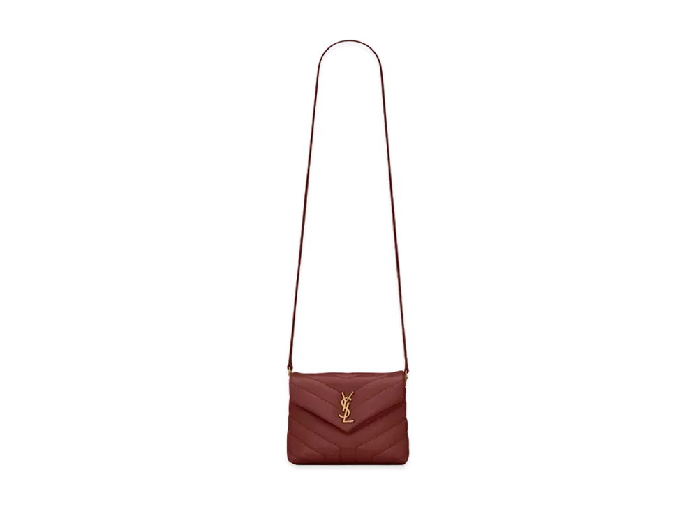 Saint Laurent Loulou Toy Bag In Matelasse Y Leather "Rouge Opium"