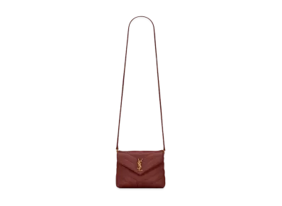Saint Laurent Loulou Toy Bag In Matelasse Y Leather "Rouge Opium"
