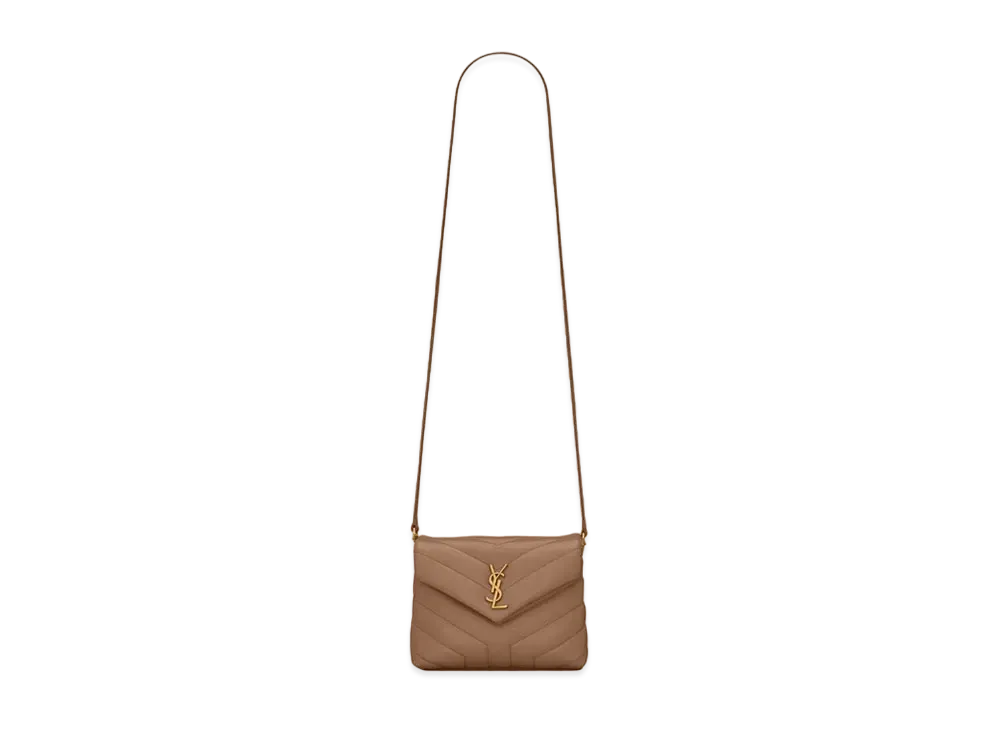 Saint Laurent Loulou Toy Bag In Matelasse Y Leather "Taupe"